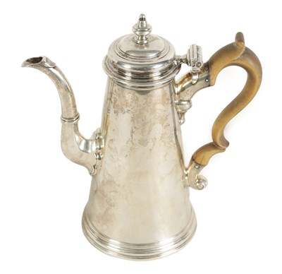 Lot 264 - A GEORGE II SILVER COFFEE POT