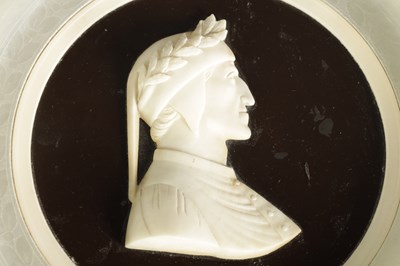 Lot 623 - A 19TH CENTURY ‘GRAND TOUR’ ALABASTER CAMEO PORTRAIT PLAQUE