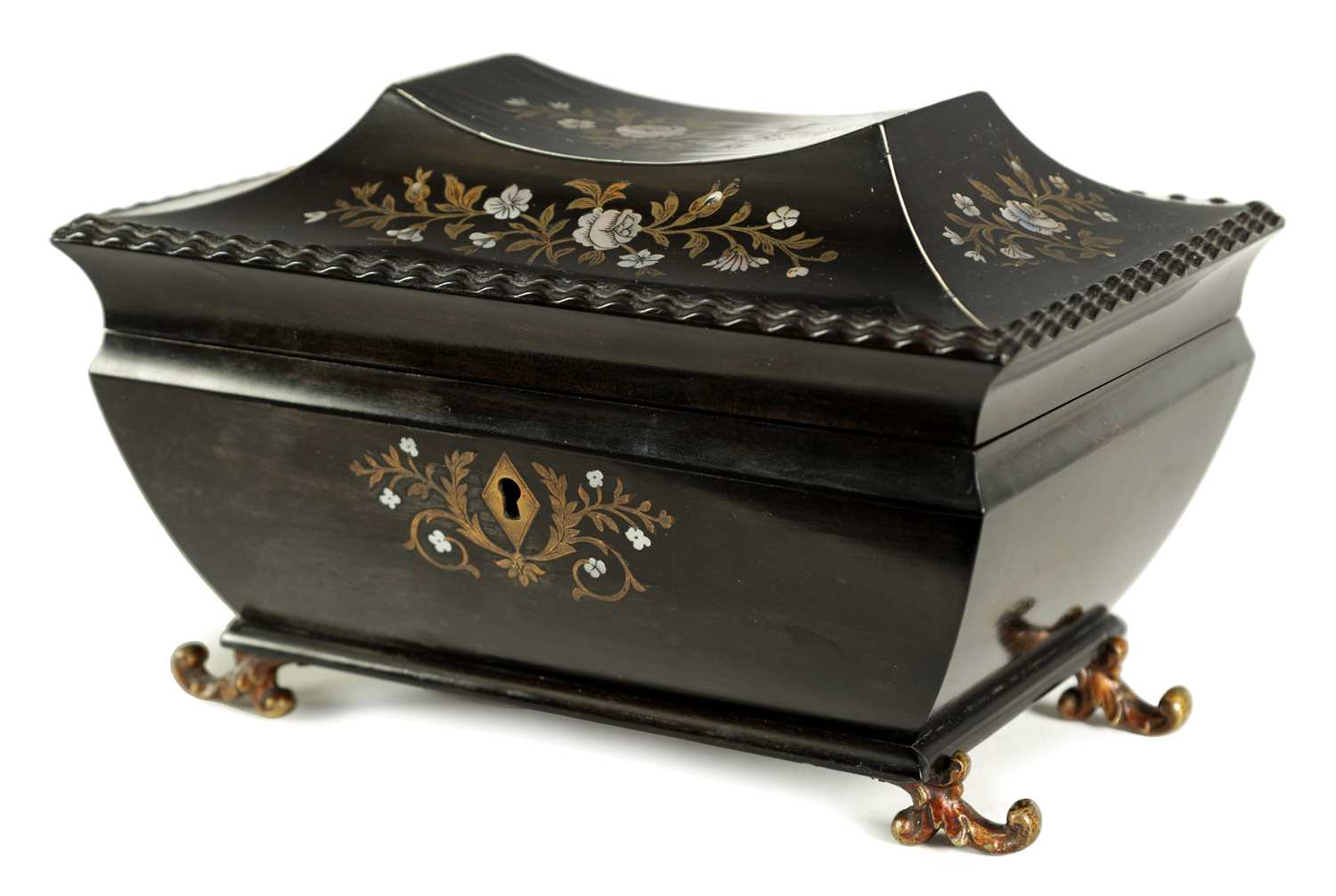 Lot 905 - A LATE REGENCY CALAMANDER SARCOPHAGUS