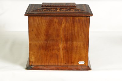 Lot 882 - A GOOD 19TH CENTURY KILLARNEY WARE YEW WOOD SEWING CABINET