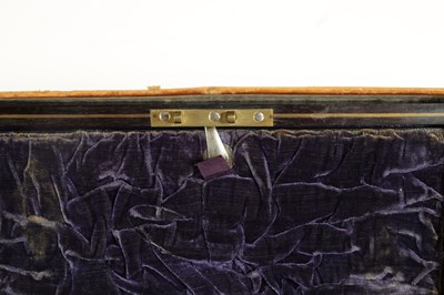 Lot 903 - A FINE GEORGE IV BRASS BOUND ROSEWOOD SILVER FITTED VANITY BOX