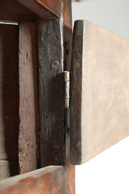 Lot 1042 - AN UNUSUAL 18TH CENTURY ELM CRICKET TABLE