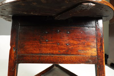 Lot 1042 - AN UNUSUAL 18TH CENTURY ELM CRICKET TABLE