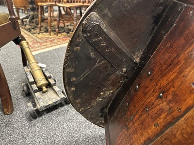 Lot 1042 - AN UNUSUAL 18TH CENTURY ELM CRICKET TABLE