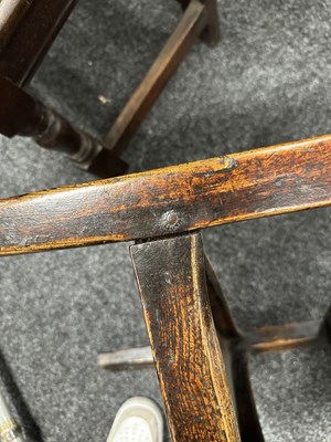 Lot 1042 - AN UNUSUAL 18TH CENTURY ELM CRICKET TABLE