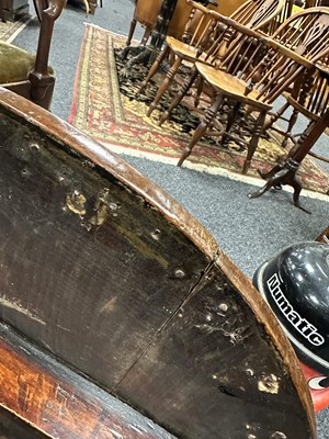 Lot 1042 - AN UNUSUAL 18TH CENTURY ELM CRICKET TABLE