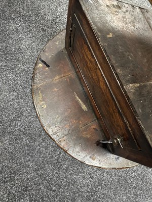 Lot 1042 - AN UNUSUAL 18TH CENTURY ELM CRICKET TABLE
