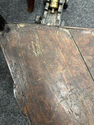Lot 1042 - AN UNUSUAL 18TH CENTURY ELM CRICKET TABLE