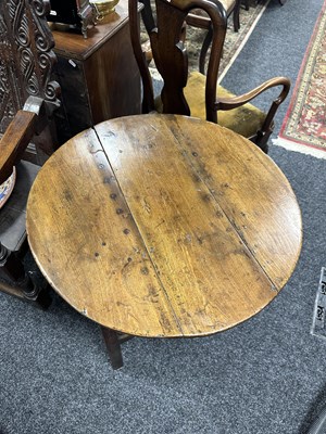 Lot 1042 - AN UNUSUAL 18TH CENTURY ELM CRICKET TABLE