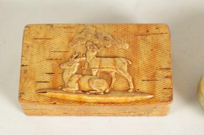 Lot 619 - A COLLECTION OF FIVE 19TH CENTURY SNUFF BOXES