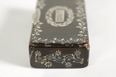 Lot 597 - AN 18TH CENTURY TORTOISESHELL AND SILVER PIQUEWORK SNUFF BOX