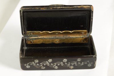 Lot 597 - AN 18TH CENTURY TORTOISESHELL AND SILVER PIQUEWORK SNUFF BOX