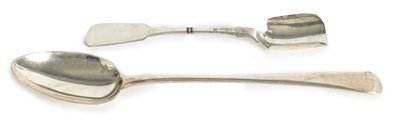 Lot 244 - A GEOGRE III LARGE SILVER BASTING SPOON