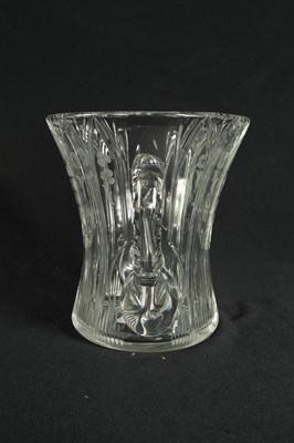 Lot 1 - GEORGE VI AND ELIZABETH 1937 TWO-HANDLED GLASS COMMEMORATIVE LOVING CUP