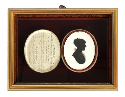 Lot 665 - MIERS - AN EARLY 19TH CENTURY OVAL MINIATURE SILHOUETTE