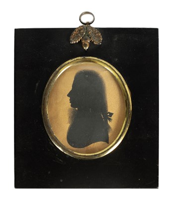 Lot 727 - ISABELLA BEETHAM - A LATE 18TH CENTURY SILHOUETTE ON CARD