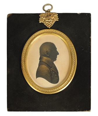 Lot 681 - JOHN FIELD - AN EARLY 19TH CENTURY OVAL SILHOUETTE ON CARD