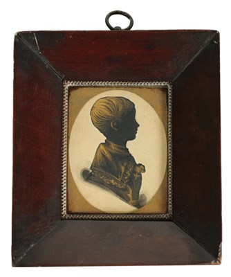 Lot 730 - AN EARLY/MID 19TH CENTURY OVAL SILHOUETTE ON CARD