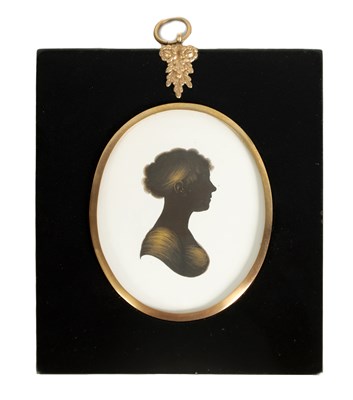 Lot 659 - MIERS-EARLY 19TH CENTURY OVAL SILHOUETTE ON PLASTER