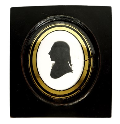 Lot 736 - JOHN MIERS A LATE 18TH CENTURY OVAL SILHOUETTE BUST PORTRAIT ON PLASTER