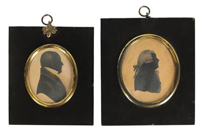 Lot 716 - TWO LATE 18TH/EARLY 19TH CENTURY SILHOUETTE BUST PORTRAITS OF GENTLEMEN