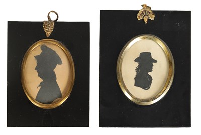 Lot 710 - TWO 19TH CENTURY SILHOUETTE BUST PORTRAITS