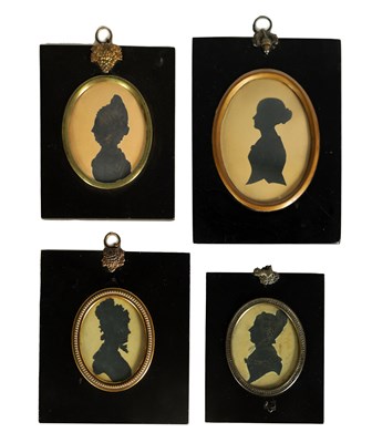 Lot 714 - A COLLECTION OF THREE MID 19TH CENTURY AND LATER FEMALE SILHOUETTE BUST PORTRAITS OF LADIES
