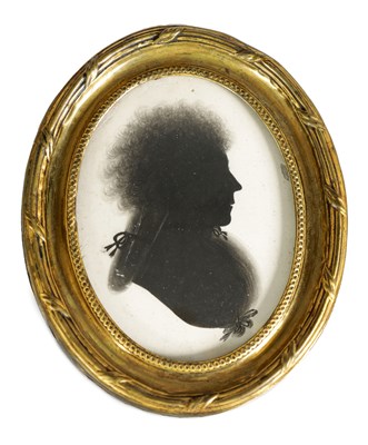 Lot 679 - J THOMASON DUBLIN-A LATE 18TH/EARLY 19TH CENTURY OVAL SILHOUETTE BUST PORTRAIT ON PLASTER