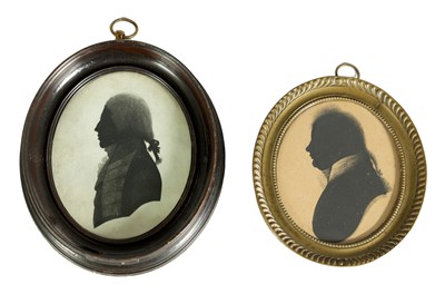 Lot 720 - WILLIAM ALPORT-A LATE 18TH/EARLY 19TH CENTURY SILHOUETTE BUST PORTRAIT ON CARD OF A GENTLEMAN