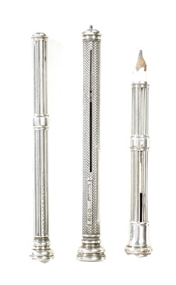 Lot 315 - THREE S. MORDAN & Co. SILVER RETRACTABLE PENCILS