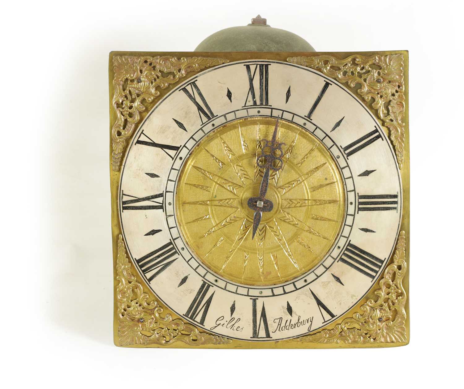 Lot 861 - GILKES, ADDERBURY. AN EARLY 18TH CENTURY HOOK AND SPIKE WALL CLOCK