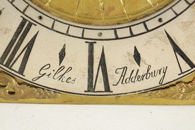 Lot 861 - GILKES, ADDERBURY. AN EARLY 18TH CENTURY HOOK AND SPIKE WALL CLOCK