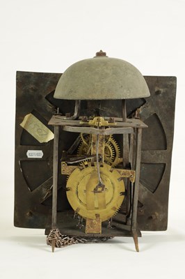 Lot 861 - GILKES, ADDERBURY. AN EARLY 18TH CENTURY HOOK AND SPIKE WALL CLOCK