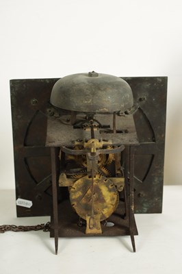 Lot 829 - AN EARLY 18TH CENTURY HOOK AND SPIKE WALL CLOCK