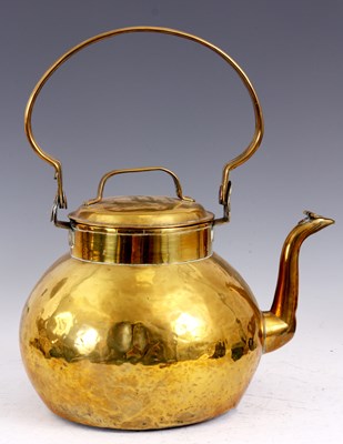 Lot 294 - A 19TH CENTURY DUTCH LARGE BULBOUS BRASS...