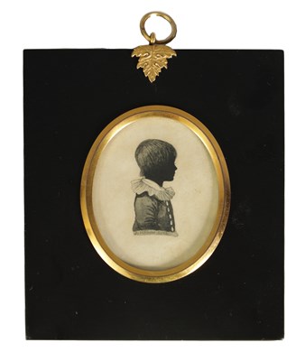 Lot 740 - J. WATKINS OF BATH-A LATE 18TH CENTURY OVAL SILHOUETTE BUST PORTRAIT ON CARD