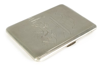 Lot 295 - A GEORGE VI SILVER CIGARETTE CASE