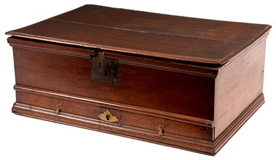 Lot 661 - An early 18th Century Oak DESK BOX with...