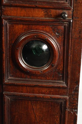 Lot 823 - JOHN OGDEN, DARLINGTON. A RARE LATE 17TH CENTURY OAK “COFFIN" CASE 30-HOUR PENNY MOON LONGCASE CLOCK