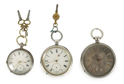 Lot 224 - A VICTORIAN SILVER CASED GENTLEMANS POCKET WATCH