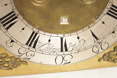 Lot 787 - WILLIAM ATKINSON, SHEFFIELD. AN UNUSUAL EARLY 18TH CENTURY EIGHT-DAY LONGCASE CLOCK