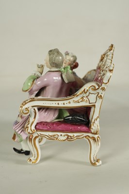 Lot 60 - A LARGE LATE 19TH CENTURY MEISSEN-STYLE DRESDEN FIGURE GROUP OF MUSICIANS