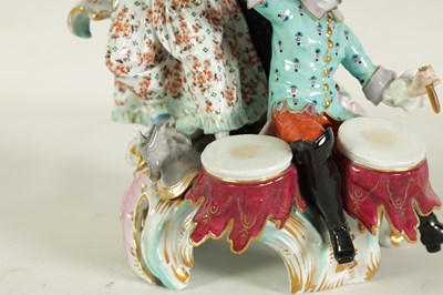 Lot 88 - A MID/LATE 19TH CENTURY MEISSEN MUSICIAN FIGURE GROUP