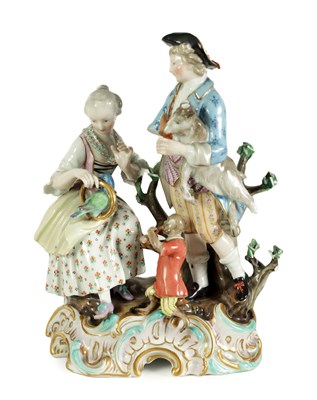 Lot 88 - A LATE 19TH CENTURY MEISSEN FIGURE GROUP