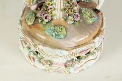 Lot 108 - A LARGE 19TH CENTURY DRESDEN TABLE CENTREPIECE IN THE MEISSEN STYLE