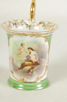 Lot 57 - A LATE 19TH CENTURY AUGUSTUS REX CABINET CUP AND SAUCER AND A SIMILAR CUP