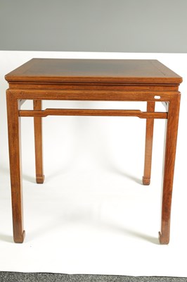 Lot 160 - A LATE 19TH CENTURY CHINESE HARDWOOD AND BURRWOOD SQUARE TOP TABLE