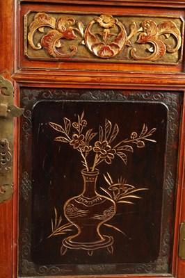 Lot 130 - A LATE 19TH CENTURY CHINESE COMPOUND CABINET