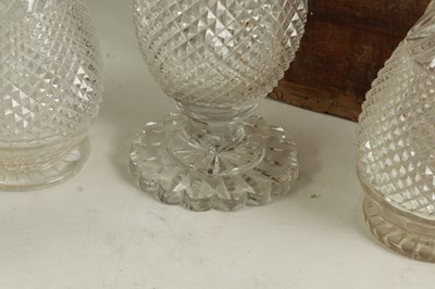 Lot 8 - A CASED SET OF LATE GEORGIAN TABLE GLASSWARE