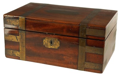 Lot 896 - A LATE GEORGIAN MAHOGANY BRASS BOUND BOX